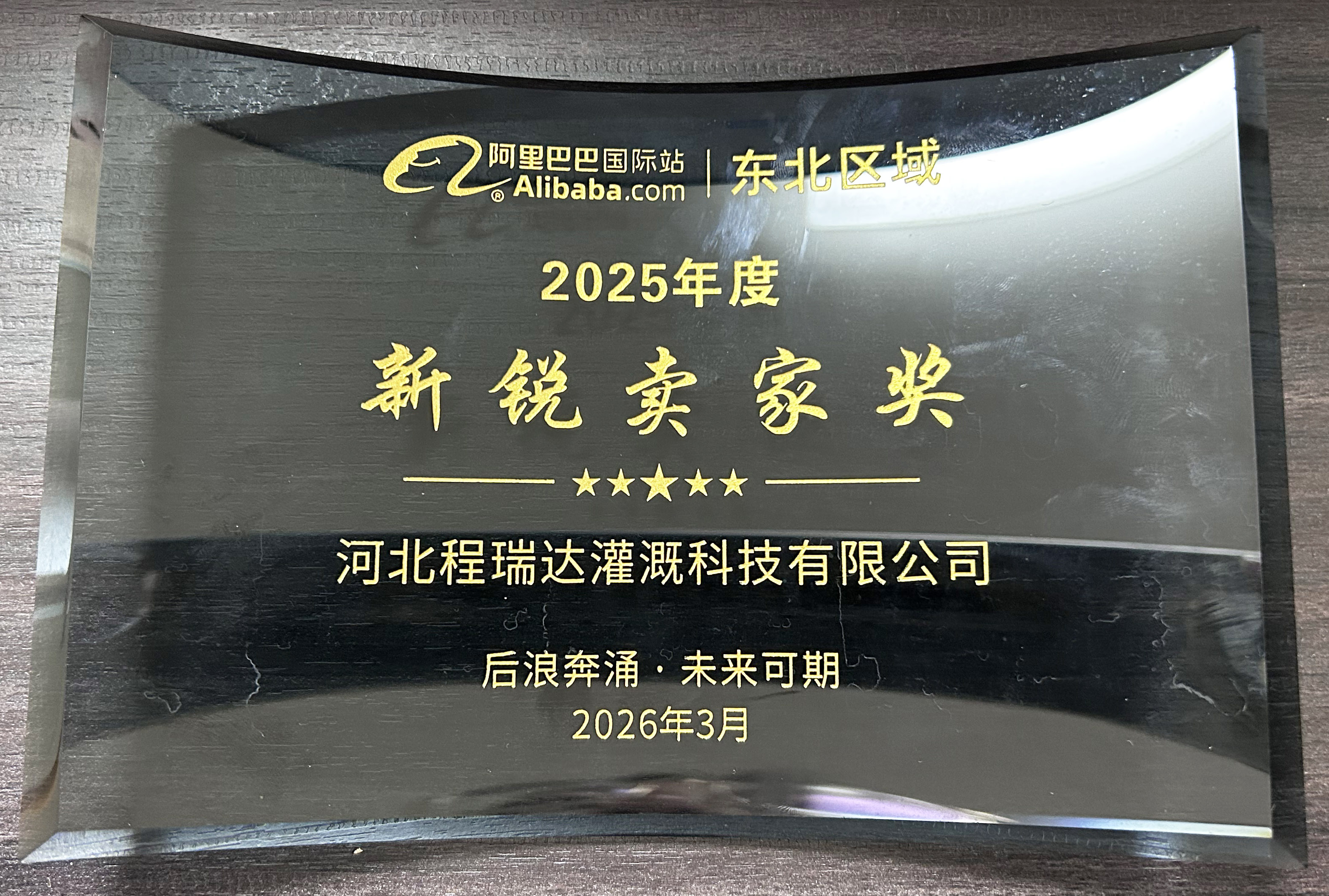 临汾程瑞达灌溉 | 荣获阿里国际站新锐卖家奖